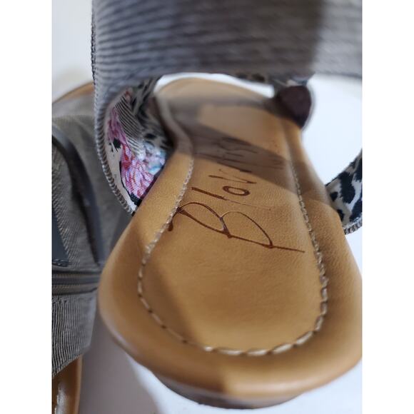 Blowfish Malibu Bella Open Toe Fabric Bootie Sandals Womens Size 8 Brown Tan - Picture 9 of 11